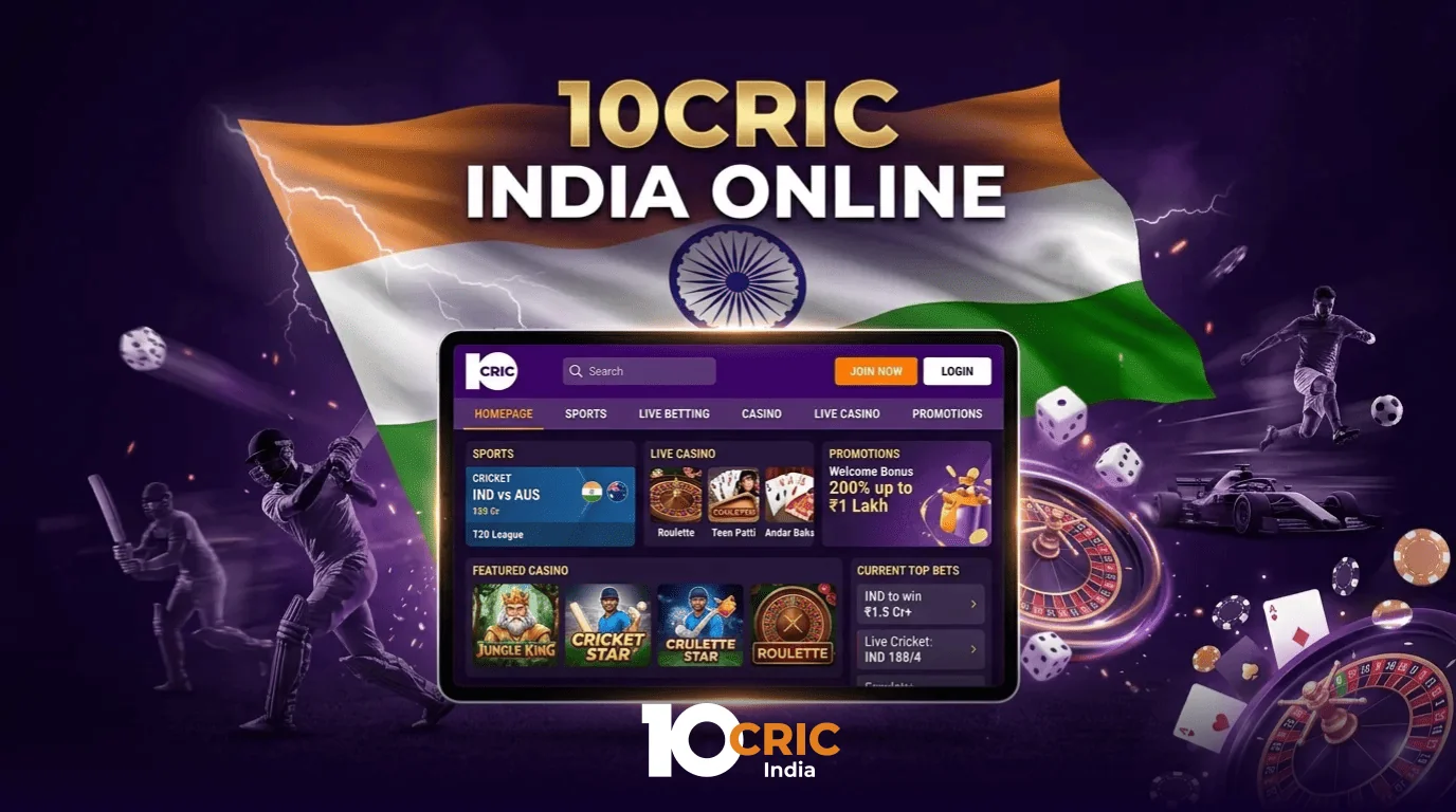 10Cric for casino games and sports betting in India