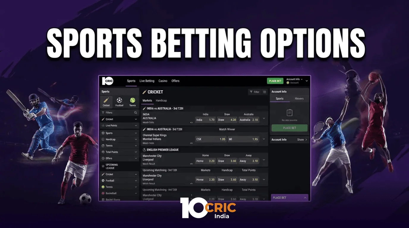 Sports betting on 10Cric in India